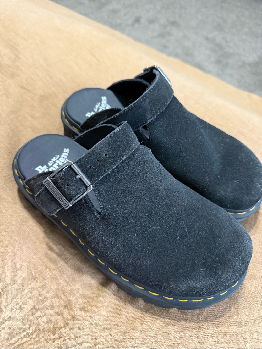 Dr Marten Zebzag Suede Platform Mules - Picture 2 of 6